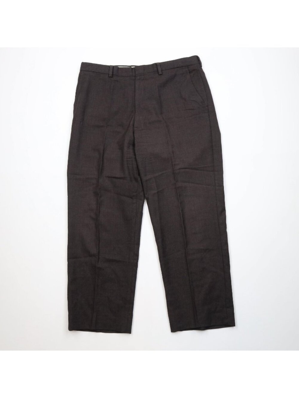 Vintage 70s Pendleton Mens 38x28 Wool Knit Wide Leg Chino Pants Dark Brown USA